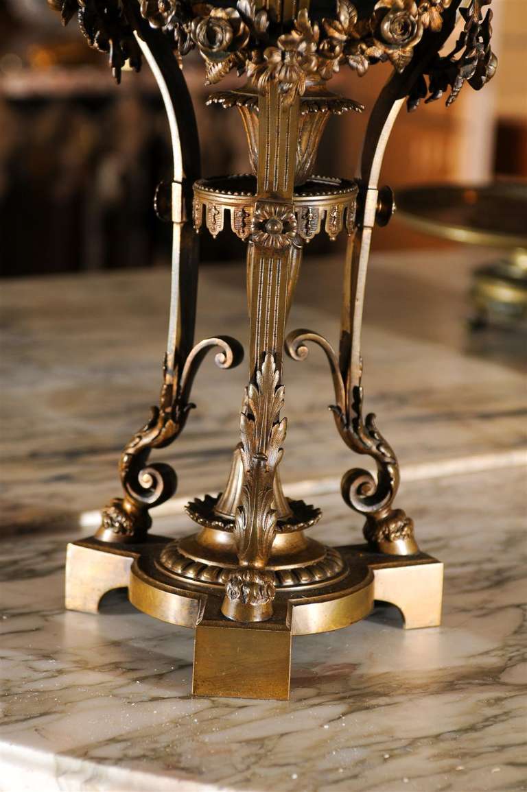 Bronze Pair of Lamps