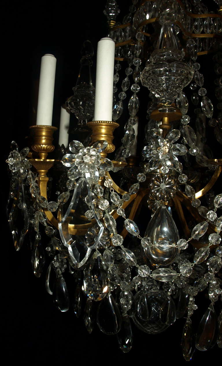 Cristal Lustre ancien Lustre Baccarat en vente