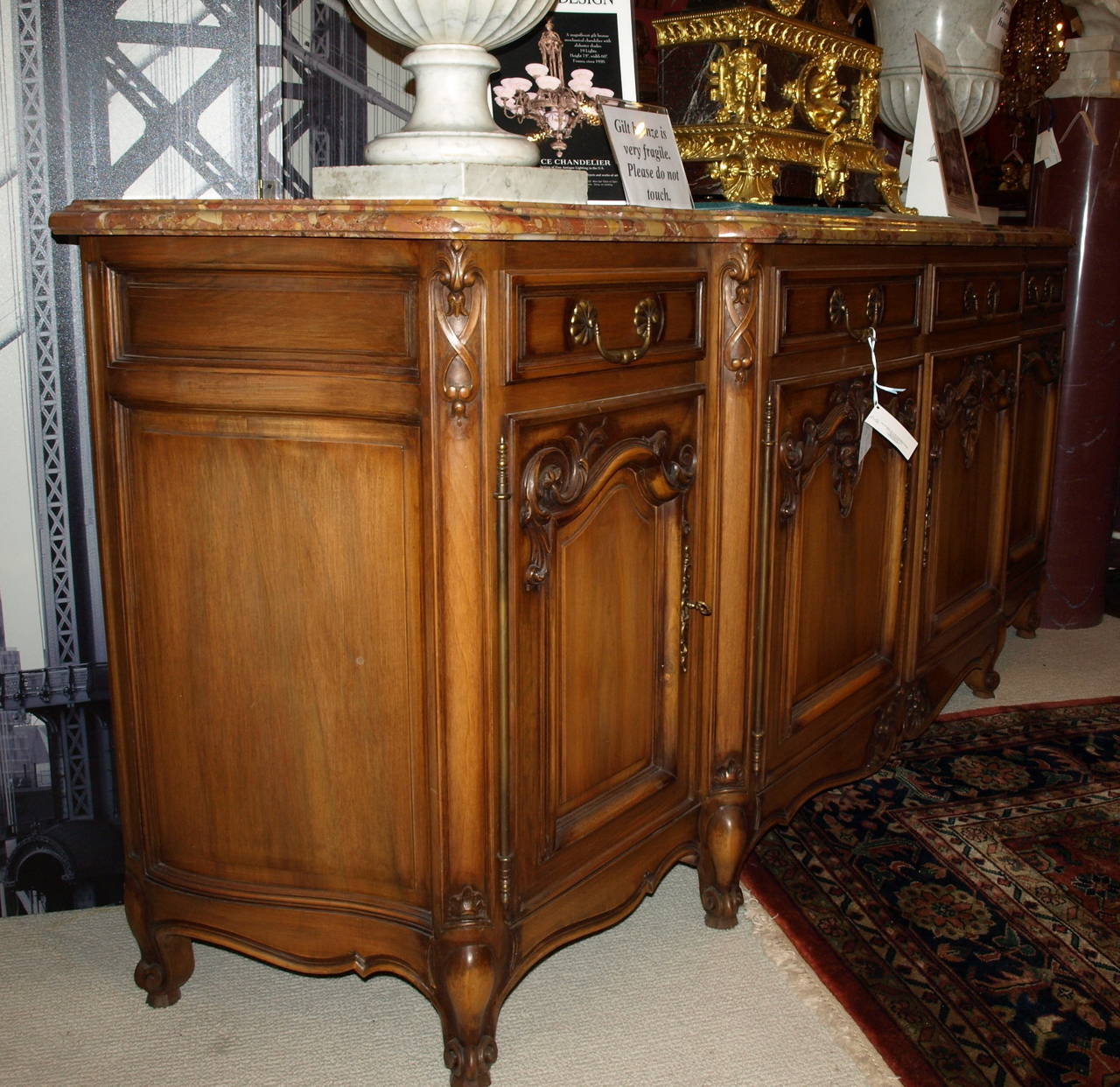 antique marble sideboard