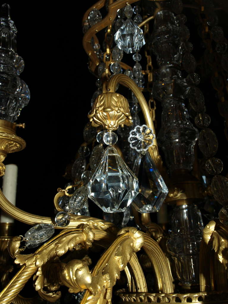 Crystal Antique Chandelier. Louis Philippe Style chandelier For Sale