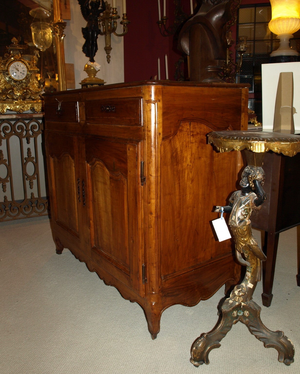 Carved Antique French Provincial Style Buffet For Sale