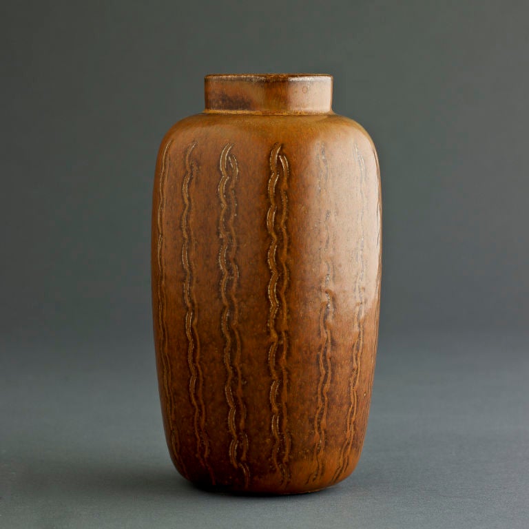 Saxbo Rust Ceramic Vase