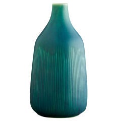 Saxbo Blue/Green Ceramic Vase