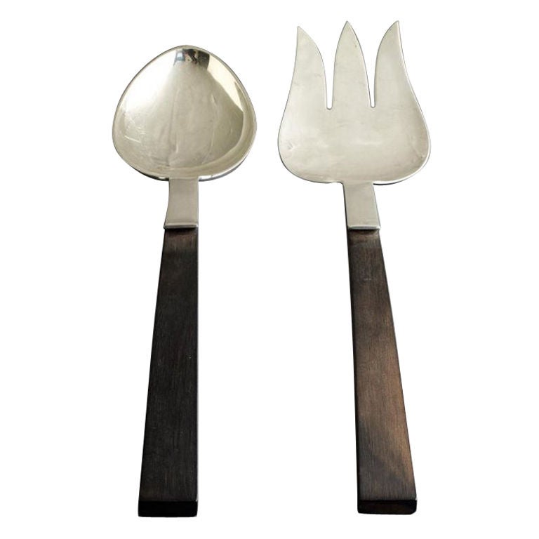 Allan Adler Spoon and Fork Set For Sale
