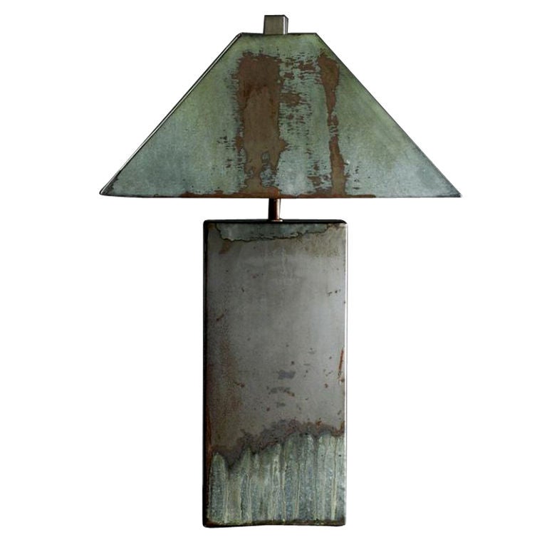 Galvanized Metal Lamp