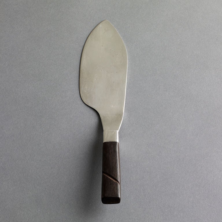 Phillip Pavel Rare Sterling and Rosewood Pie Server