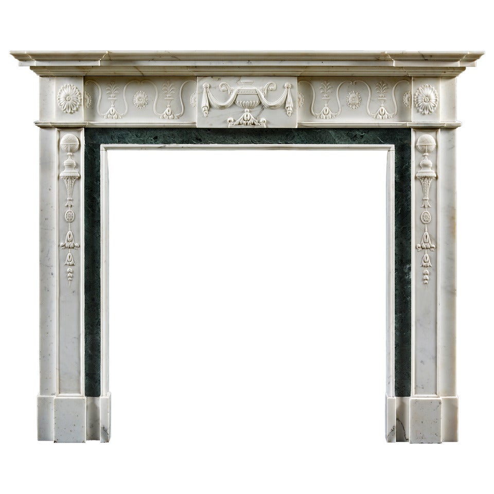 A Late 18th Century Neoclassical Anglo Irish Fireplace Mantle
