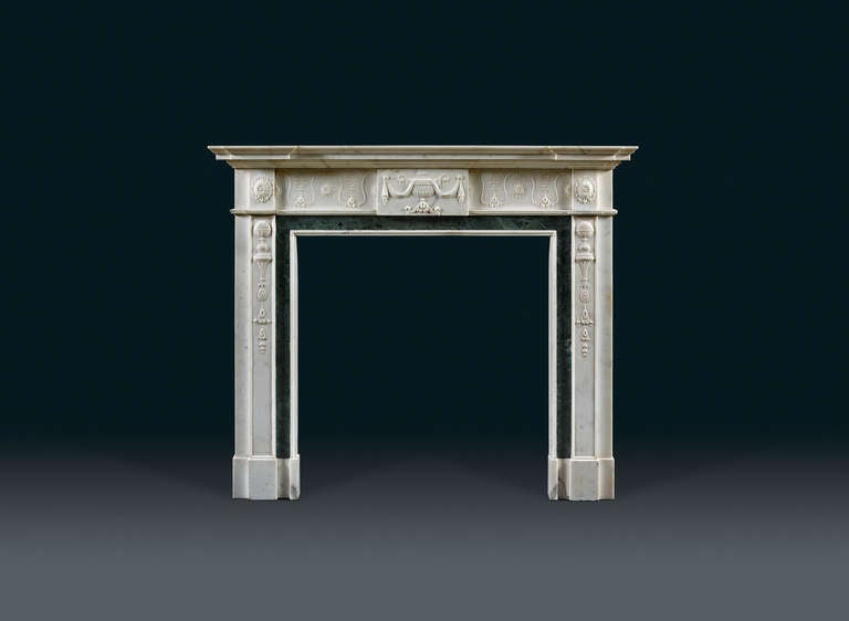 A Late 18th Century Neoclassical Anglo Irish Fireplace Mantle