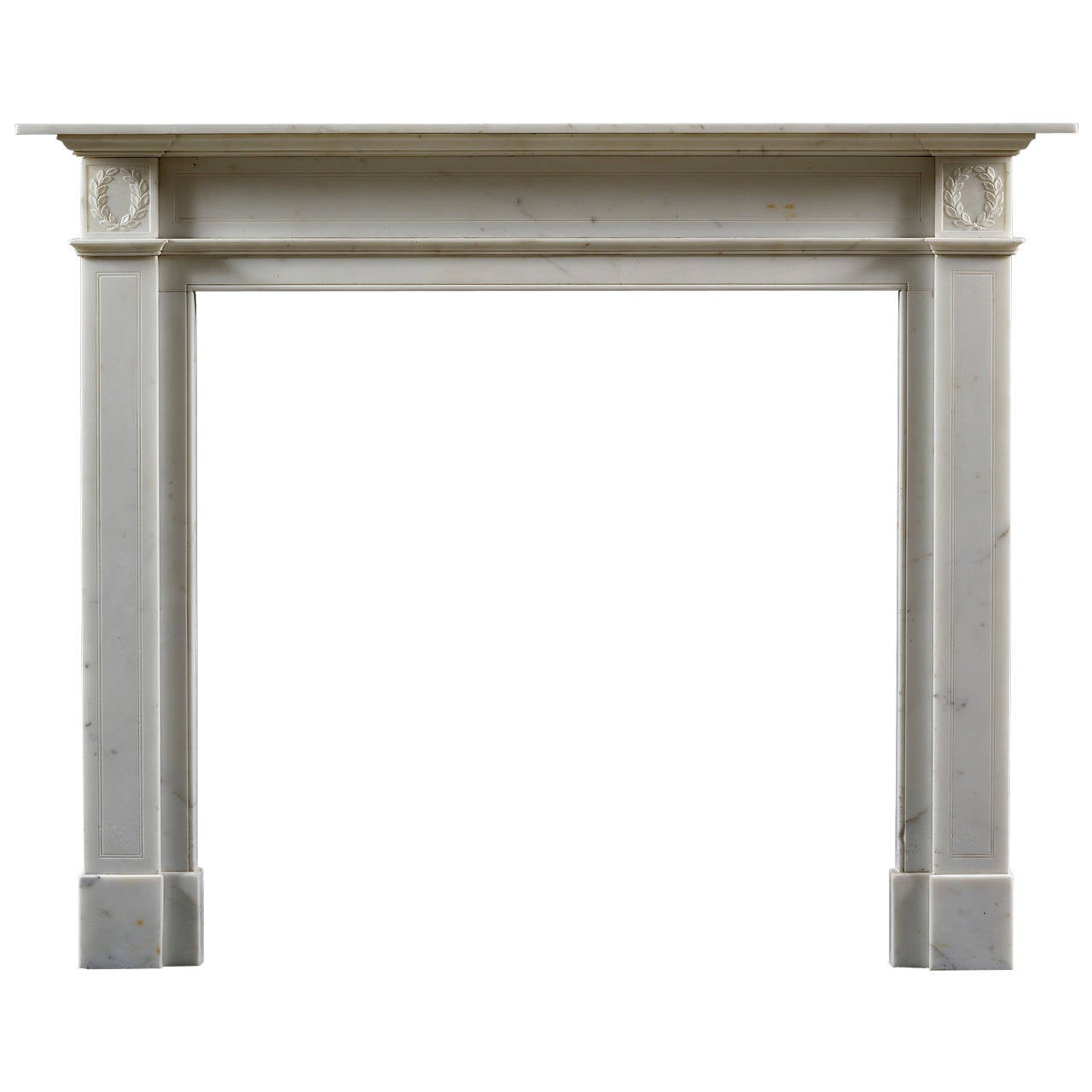 Early Regency Statuary Marble Fireplace Mantel For Sale at 1stDibs