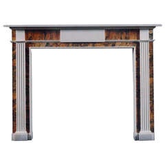 Fine Early 19th Century Regency Sienna and Statuary Marble Chimneypiece 4