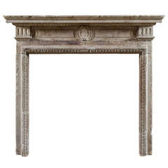 Rare Antique Late Renaissance Italian Stone Fireplace Mantle