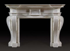 English George II Palladian Fireplace Mantel