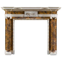 Antique Mid-18th Century Palladian Fireplace Mantel 1