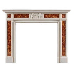A Statuary and Brocatello Marble Regency Chimneypiece