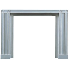 Jamb Soane Reproduction Fireplace in White Statuary Marble