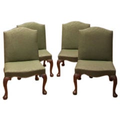 A rare set of George II mahogany side chairs