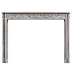 Antique Early 19th Century Statuary Marble Fireplace Mantle