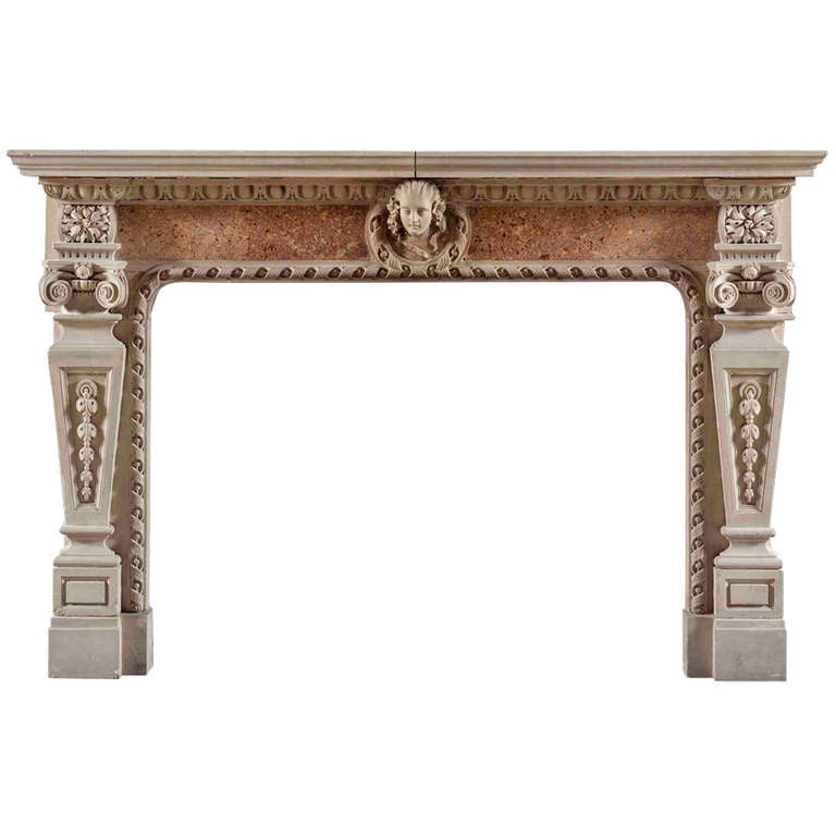 Antique 19th Century Renaissance Style Portland Stone And Marble 