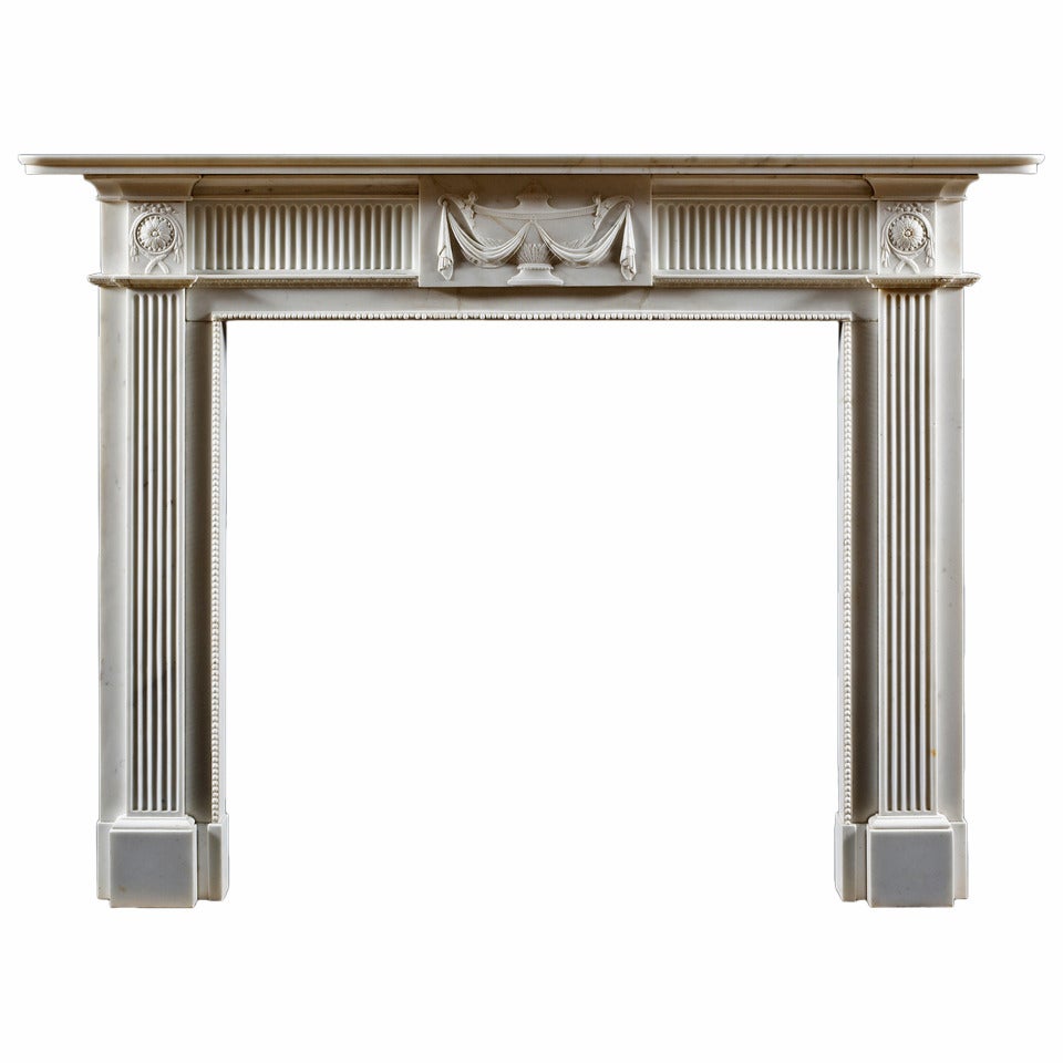 Antique Neoclassical Georgian Fireplace Mantle