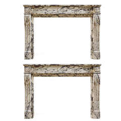 Pair of Antique Louis XVI Style Fireplace Mantels