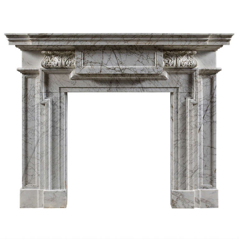 Antique Early 19th Century English Fireplace Mantel Circa 1840 At