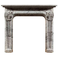 Unusual Antique 19th Century Italian Fireplace Mantel 7