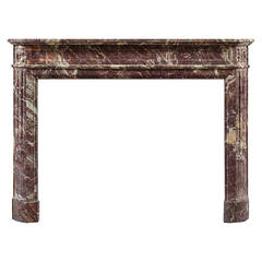 Antique French Louis XVI Style Marble Fireplace Mantel 12