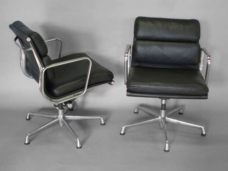 Pair of  Soft Pad group  Chairs by Charles and Ray Eames