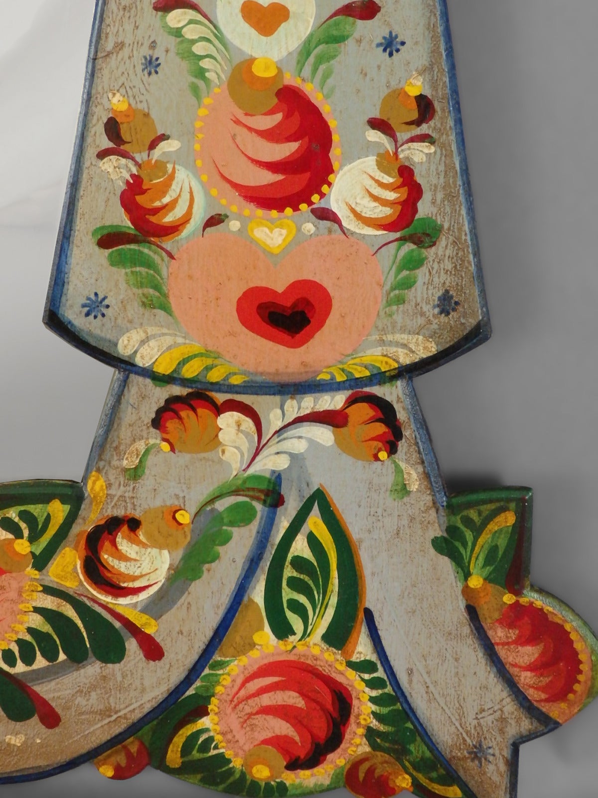 American Rare Cape Cod Folk Painted Mirror by Peter Hunt