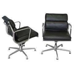 Pair of  Soft Pad group  Chairs by Charles and Ray Eames