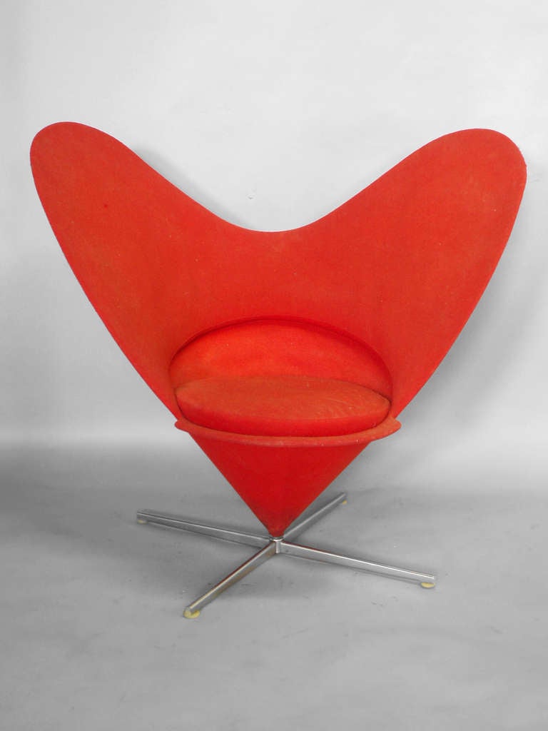 Heart chair by Verner Panton for Plus Linje