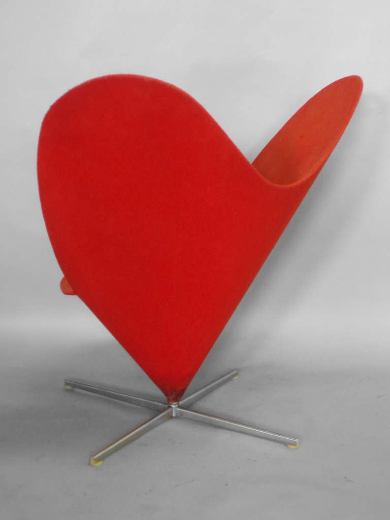 Danish Heart Chair By Verner Panton For Plus Linje
