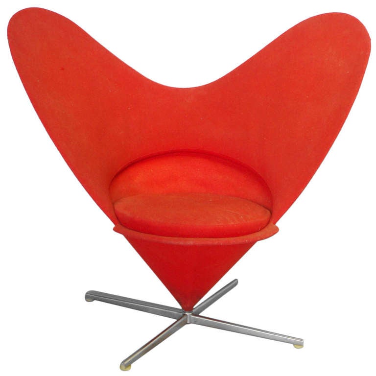 Heart Chair By Verner Panton For Plus Linje at 1stdibs