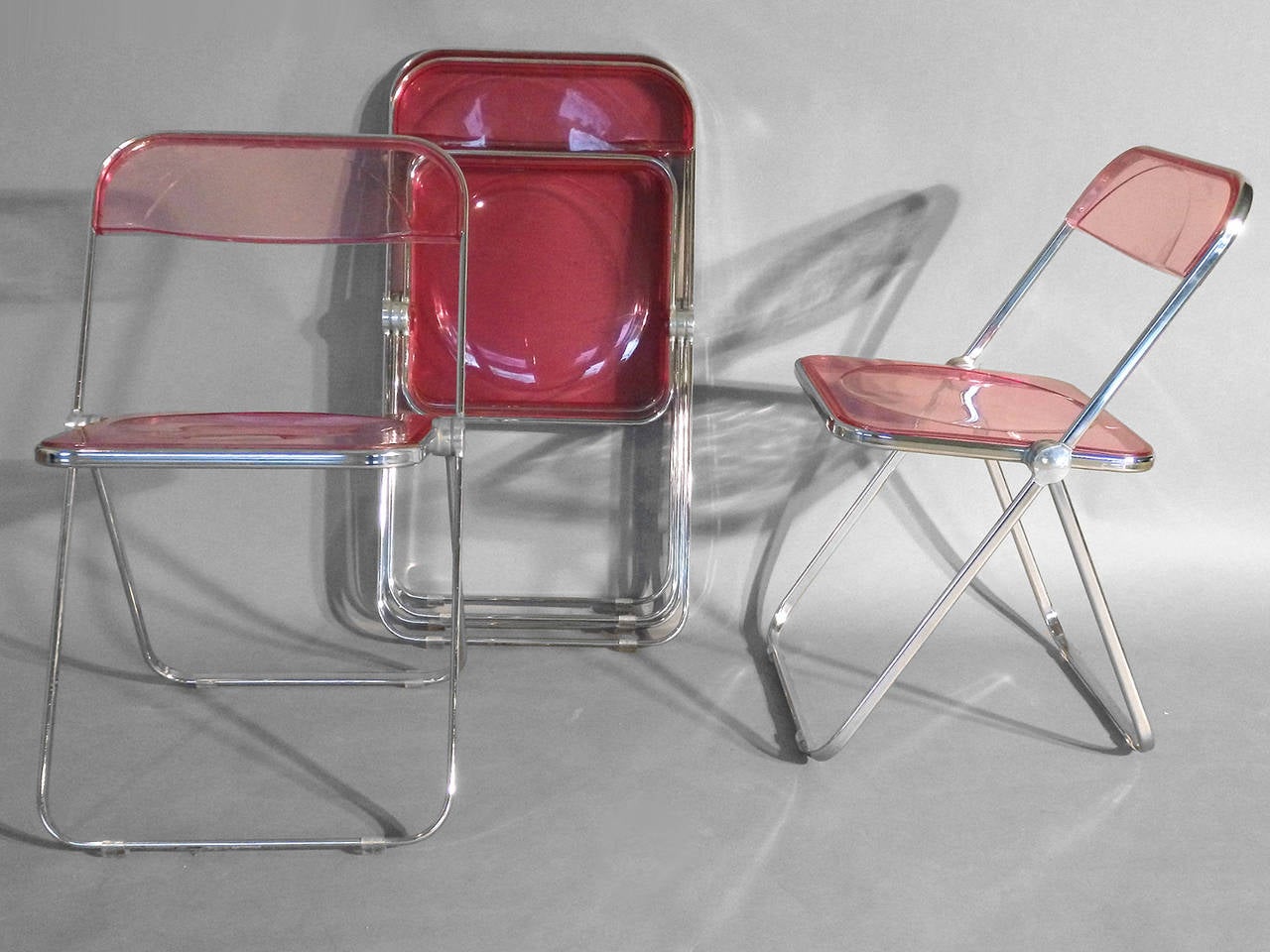 lucite folding chair