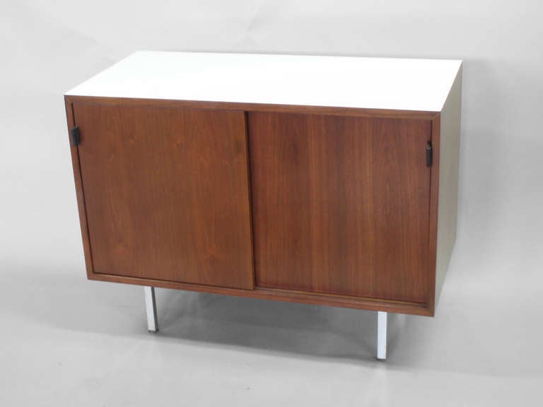 American Pair of Walnut Cabinets by Florence Knoll for Knoll