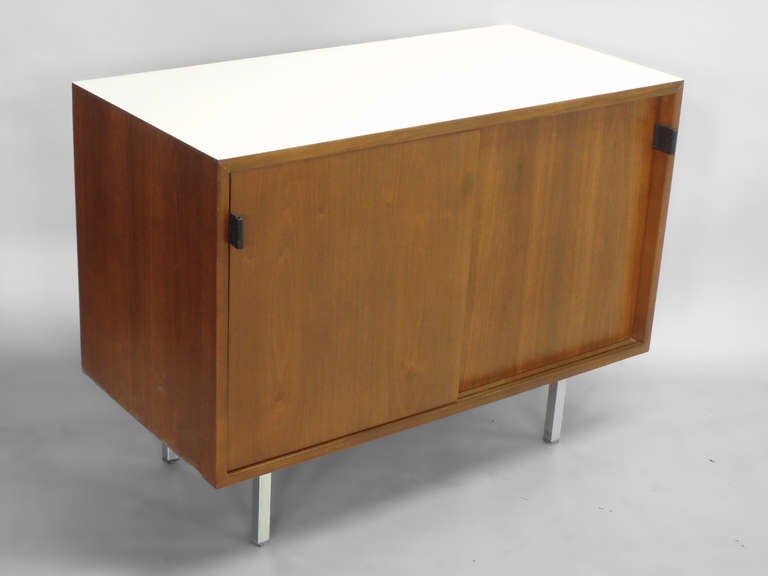 Pair of Walnut Cabinets by Florence Knoll for Knoll In Excellent Condition In Ferndale, MI