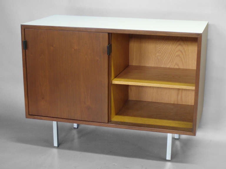 Mid-20th Century Pair of Walnut Cabinets by Florence Knoll for Knoll