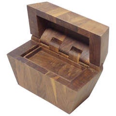Studio Built Walnut Dresser Box with Exposed Hinge 11