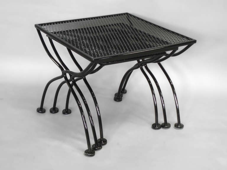 wrought iron nesting tables