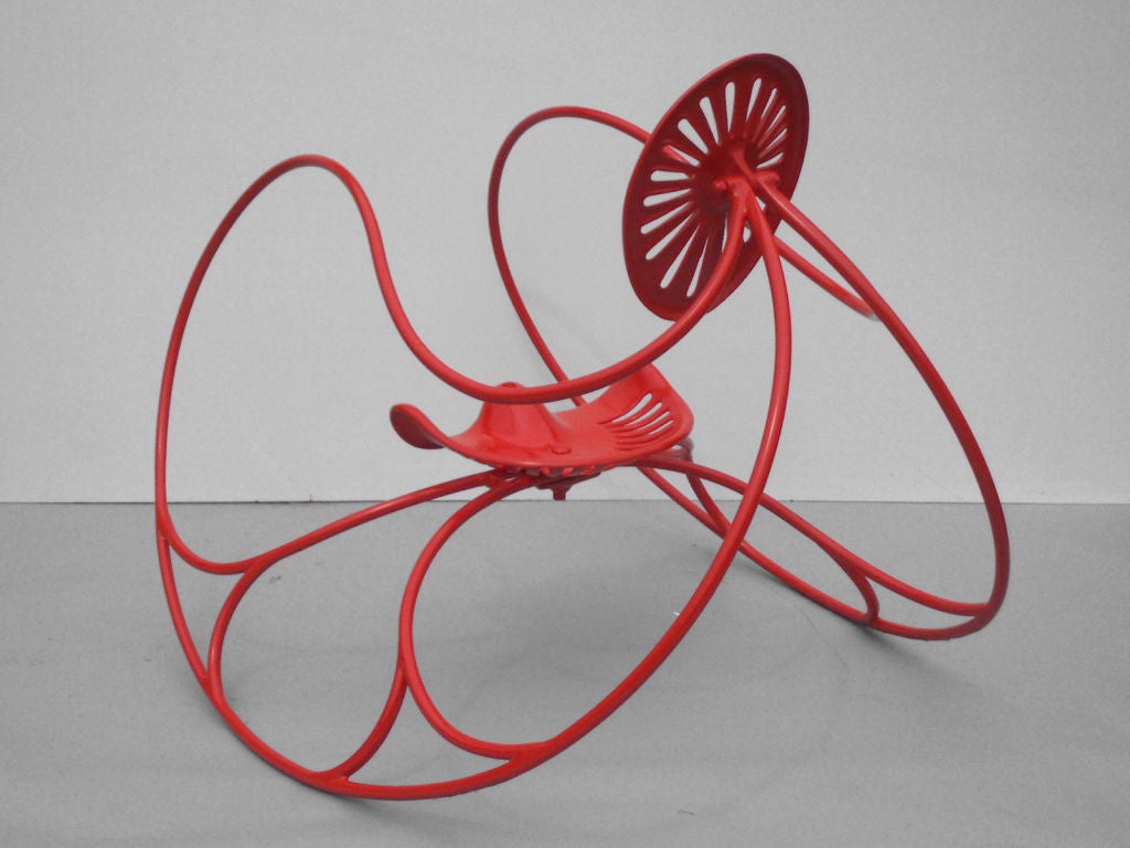 Mid-Century Modern Modernist Thonet Style Op Pop Art Mod Rocking Lawn Chair