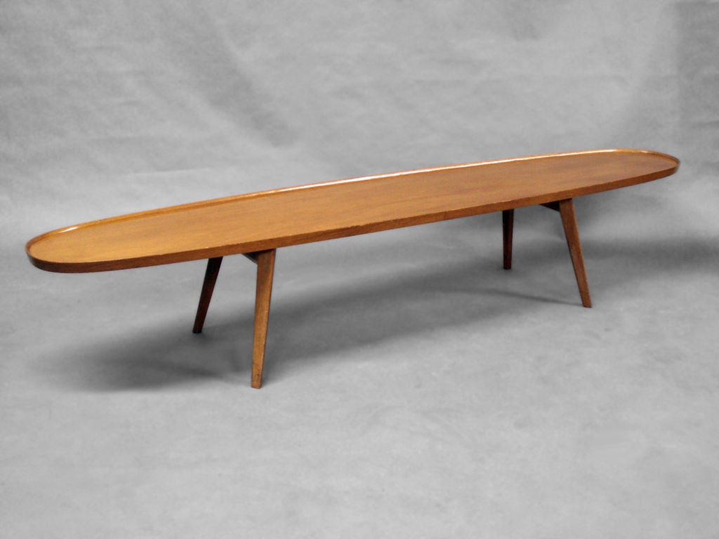 American Surfboard Cocktail Table by Edward Wormley for Dunbar