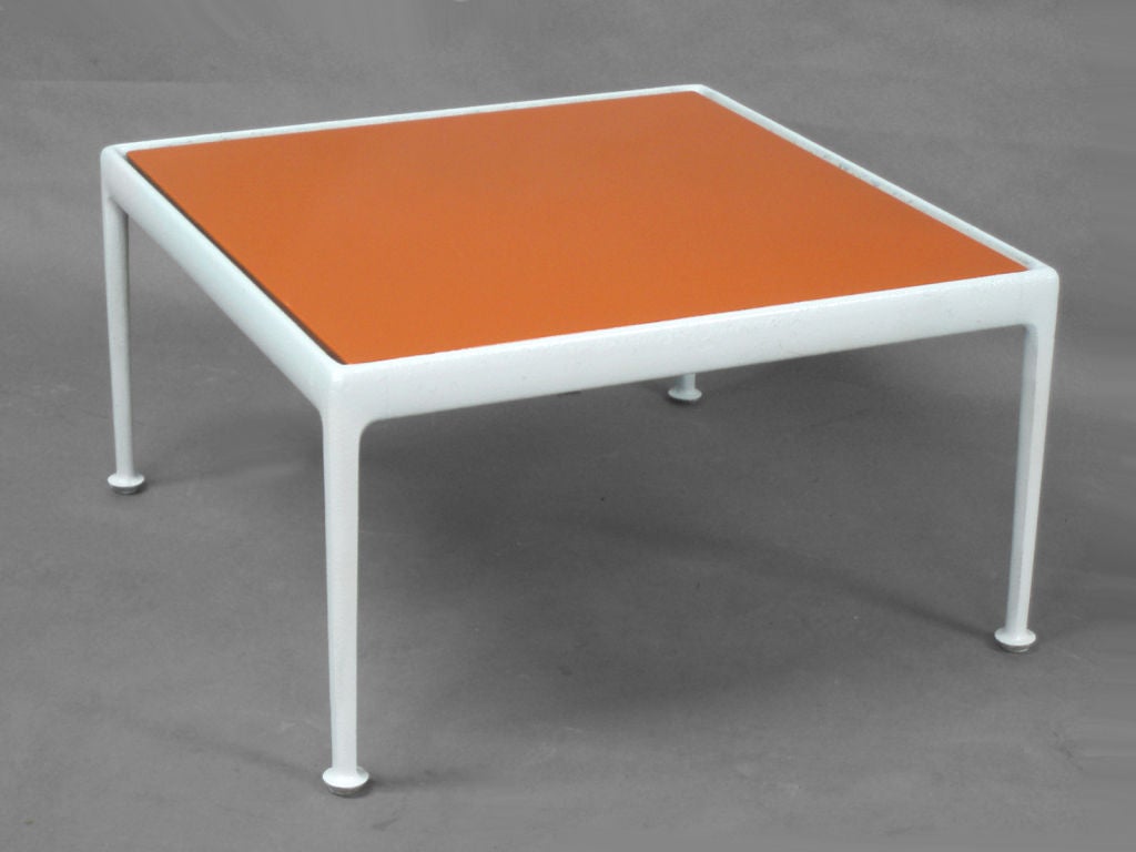 Aluminum, Enameled Steel Top Cocktail Table by Richard Schultz