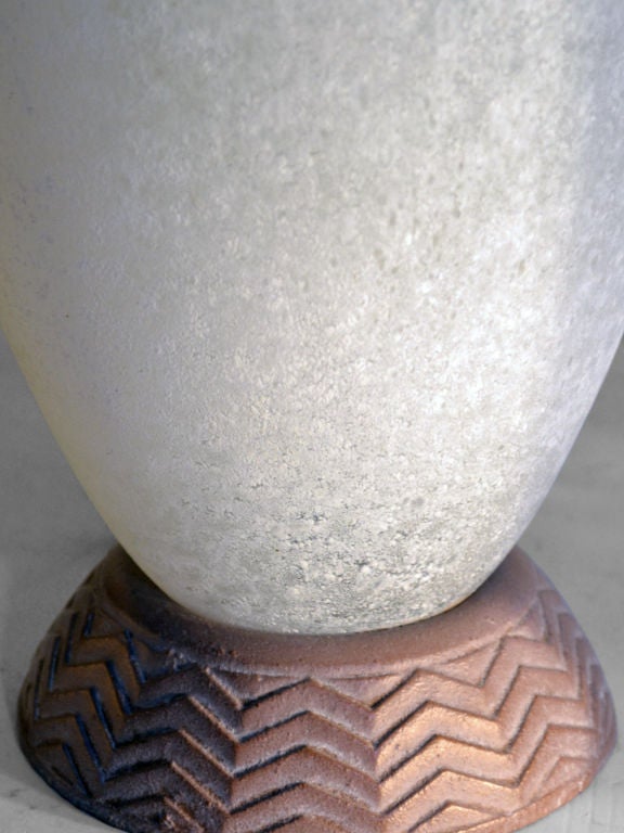 20th Century Pair Coroso Finish Murano Glass Urn form lamps