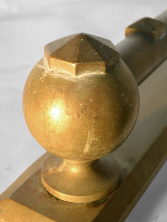 Brass Arts and Crafts - Mission - Gothic Fireplace Fender.  Heavy solid brass