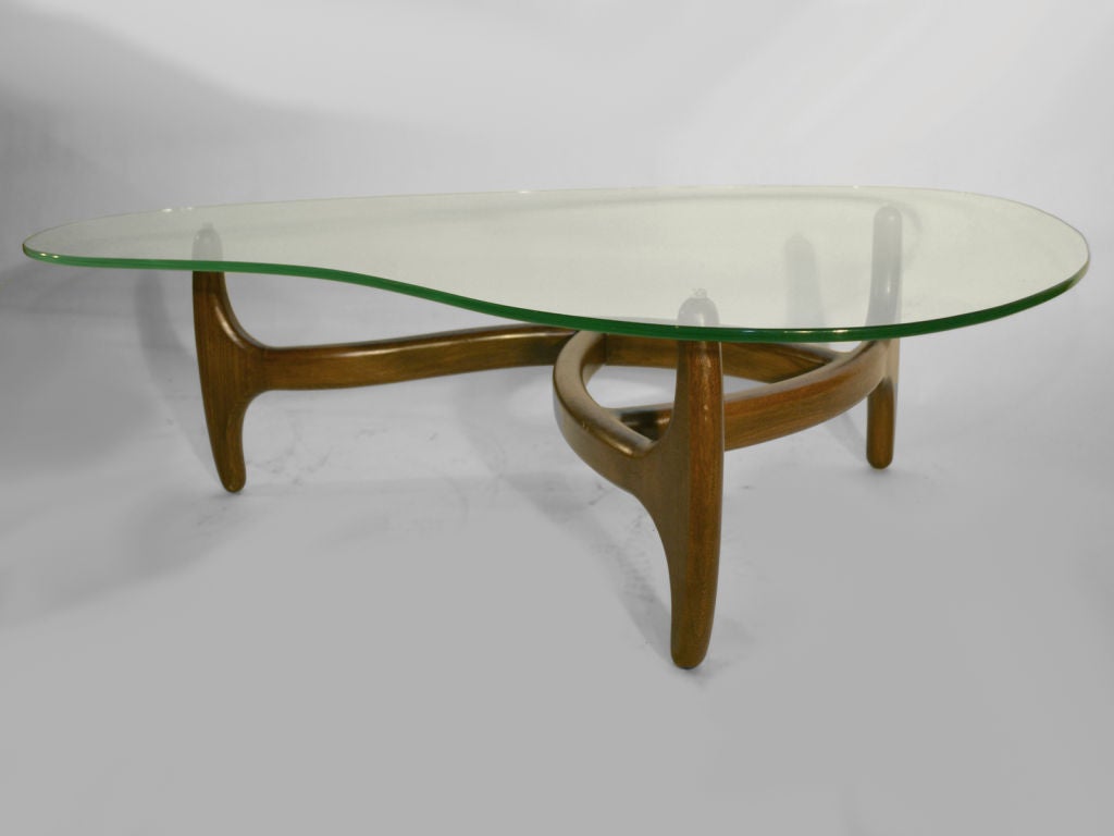 Adrian Pearsall Free Form Glass top coffee table