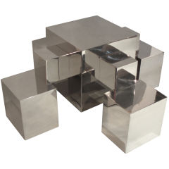 Stainless Steel Cubist Skyline Coffee Table