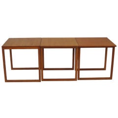 Vintage Cube Nest of Teak Tables by Kai Kristiansen