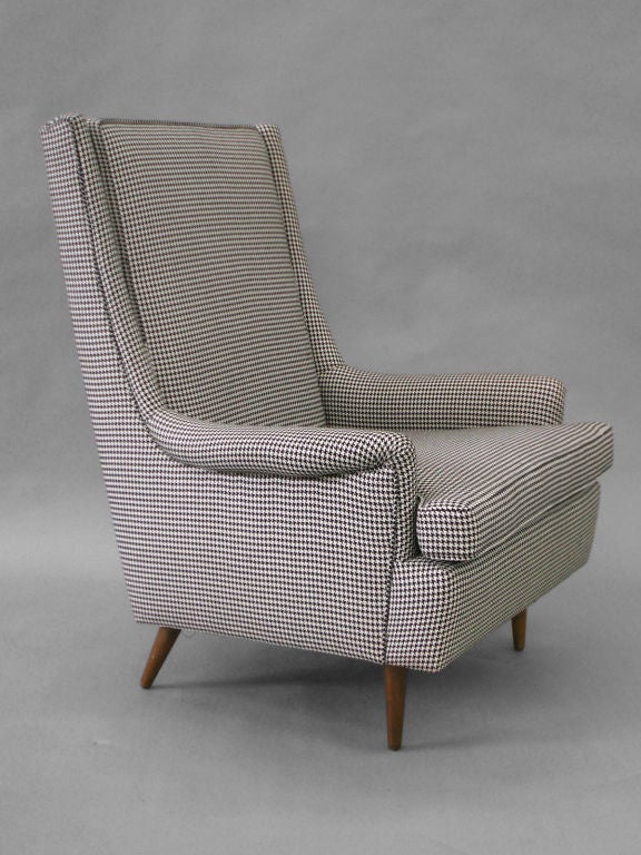 American Pair of High Back Modernist Library Chairs by Paul McCobb