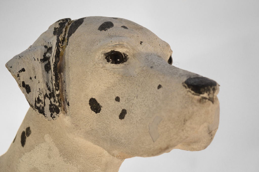 Mid-20th Century Folk Art Dalmatian Dog Statue
