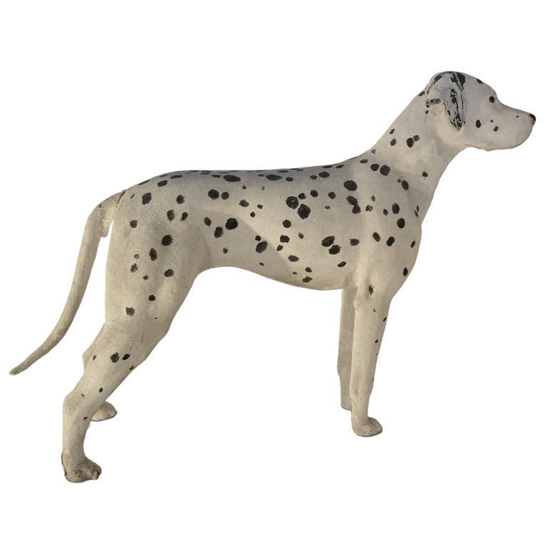 Folk Art Dalmatian Dog Statue